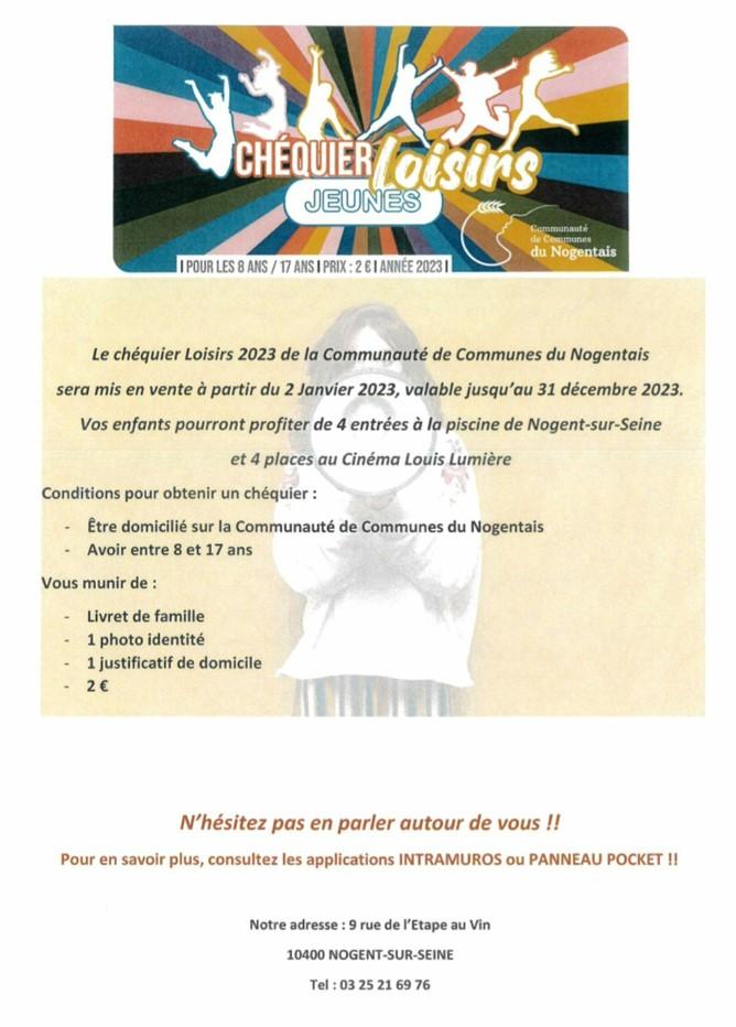 Chequier loisirs
